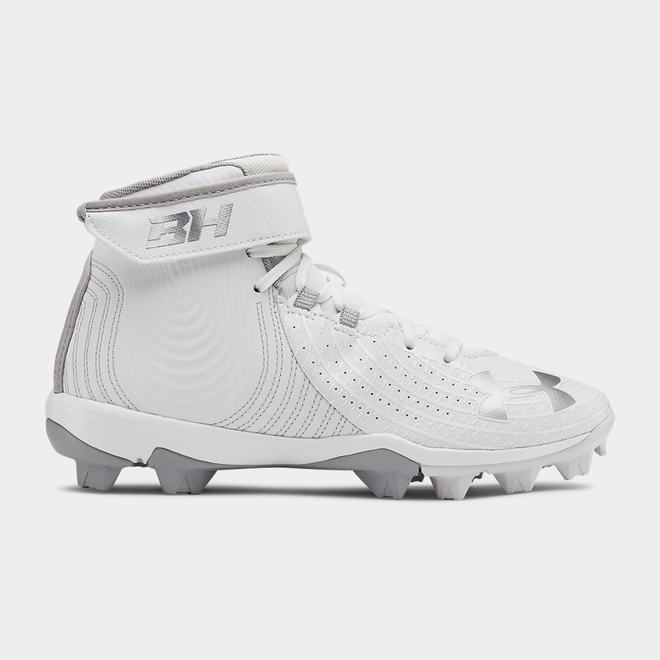 Under Armour Harper 4 Mid RM Jr. - Chlapcenske Baseballová Obuv - Biele